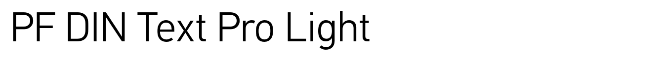 PF DIN Text Pro Light